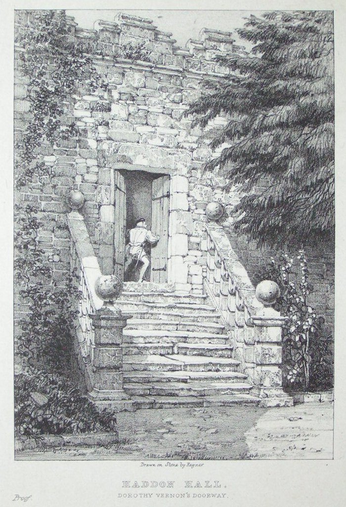 Lithograph - Haddon Hall Dorothy Vernon's Doorway - 